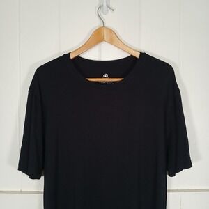 David Archy T-Shirt Mens XL Black Bamboo Rayon Stretch Crew Neck WL